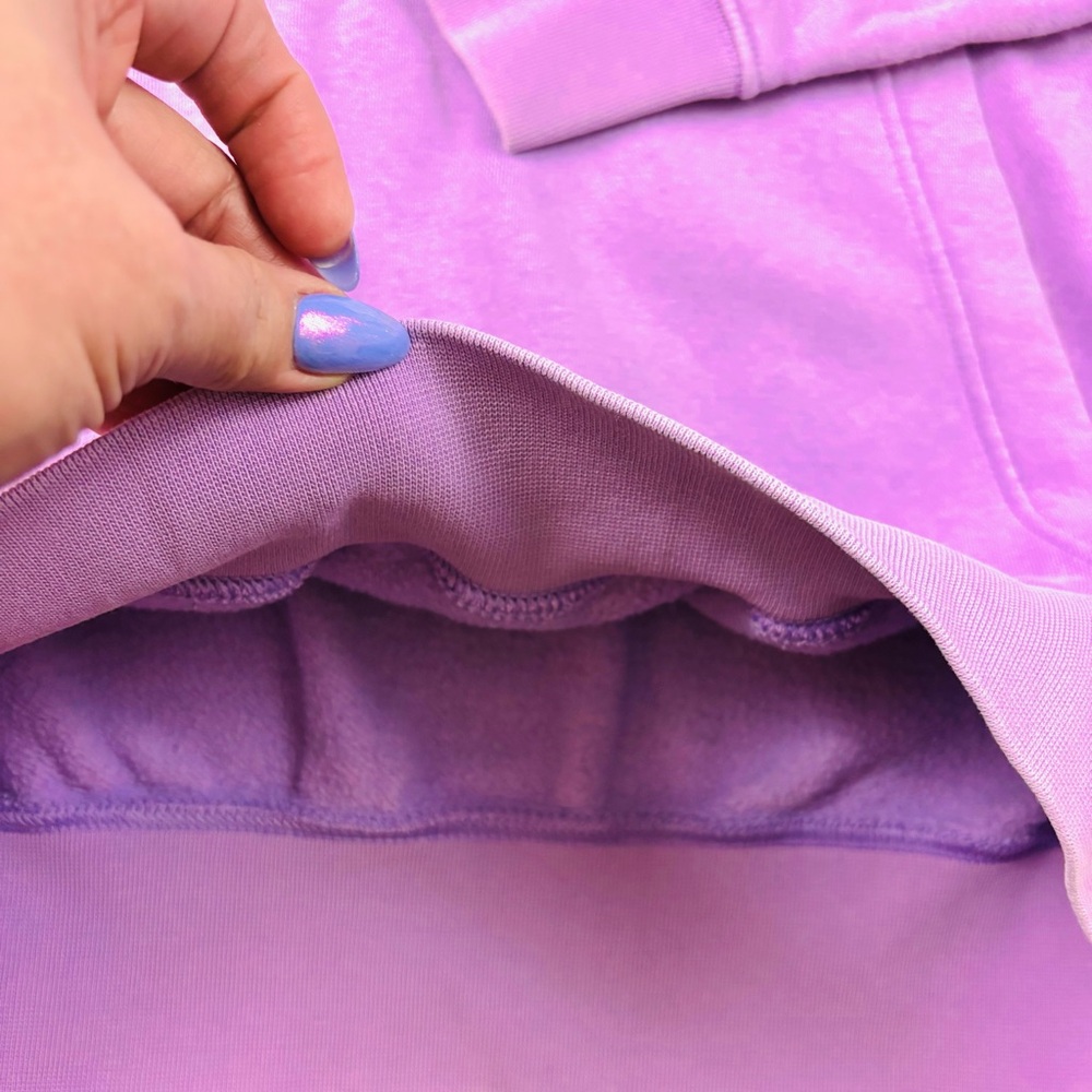 Nike Unisex Purple w/ Blue Nike Swoosh Midweight Double Lined Hood Hoodie (S) - Picture 9 of 13
